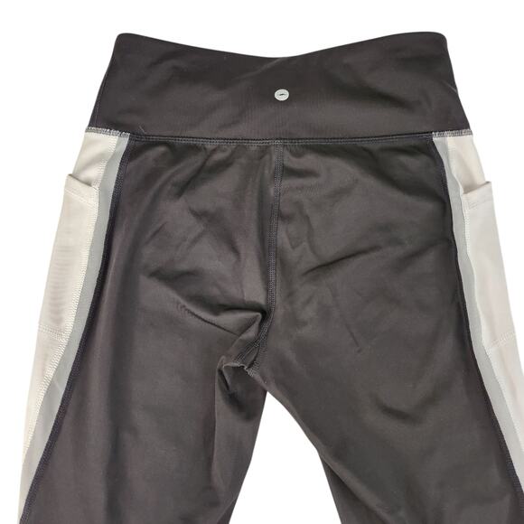 Black White Colorblock Leggings Womens XS Compression Workout Running Gym Yoga - Picture 7 of 15